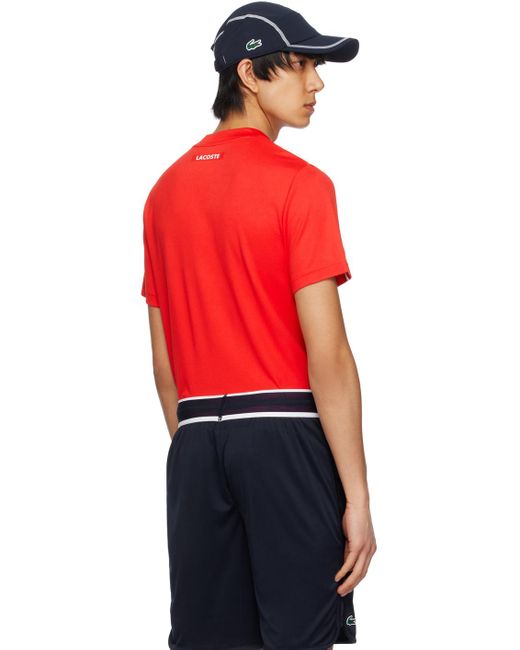 Lacoste Red Ultra-Dry T-Shirt for men