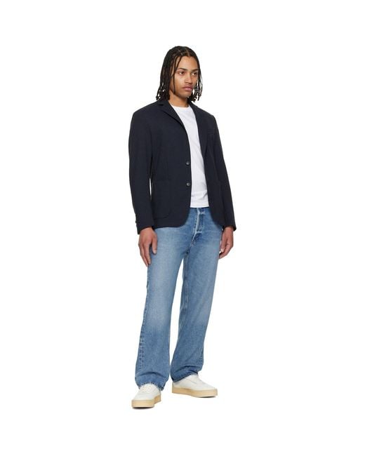 HUGO Black Grained Leather Sneakers for men