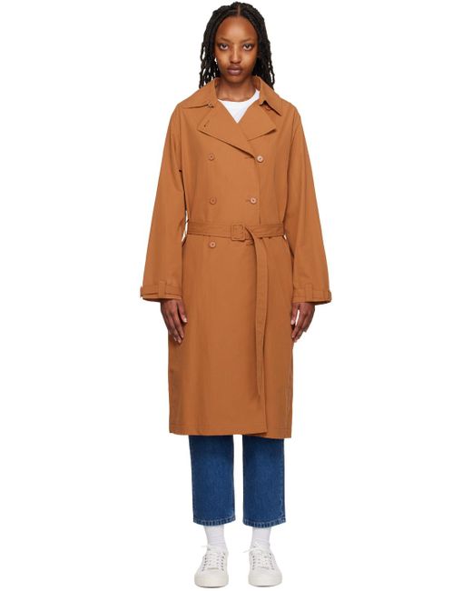 A.P.C. Blue . Brown Irene Trench Coat