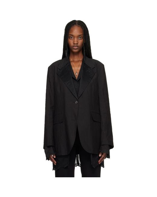 Our Legacy Black Drip Reversible Blazer