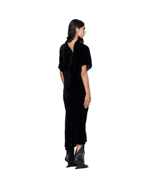 Rick Owens Black Tower Seb Midi Dress