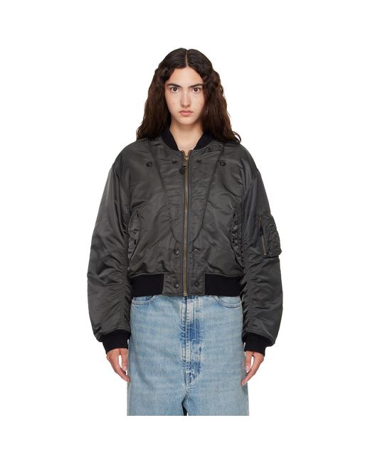 Maison Margiela Black Reversible Bomber Jacket