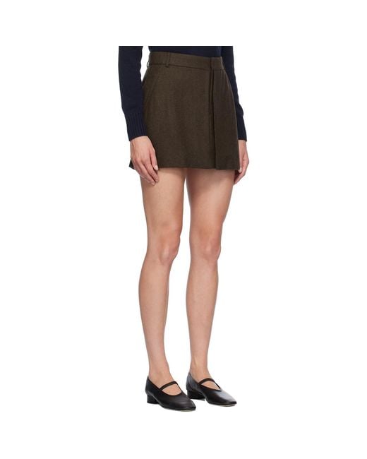 AMI Black Panels Miniskirt