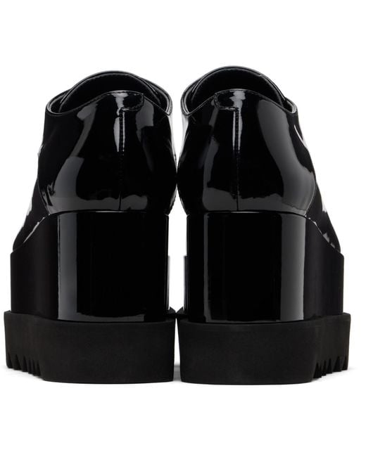 Stella McCartney Black Limited Edition Elyse Monochrome Platform Derbys