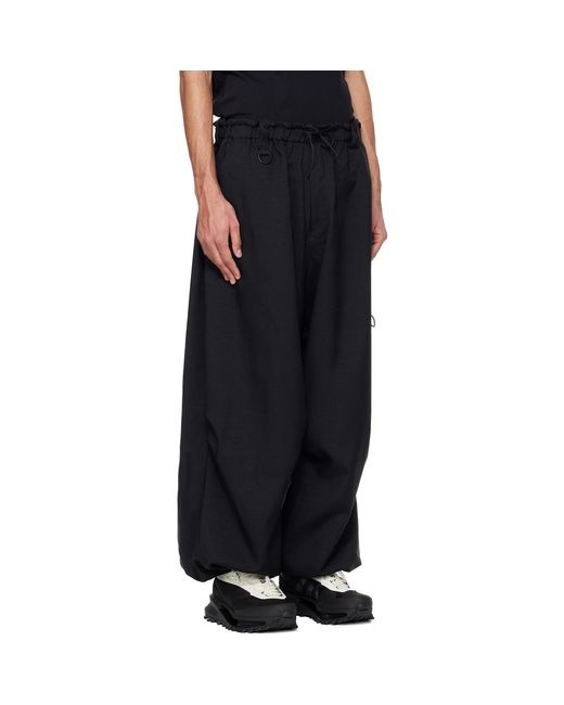 Y-3 Black Sport Uniform Wide Cargo Pants for men