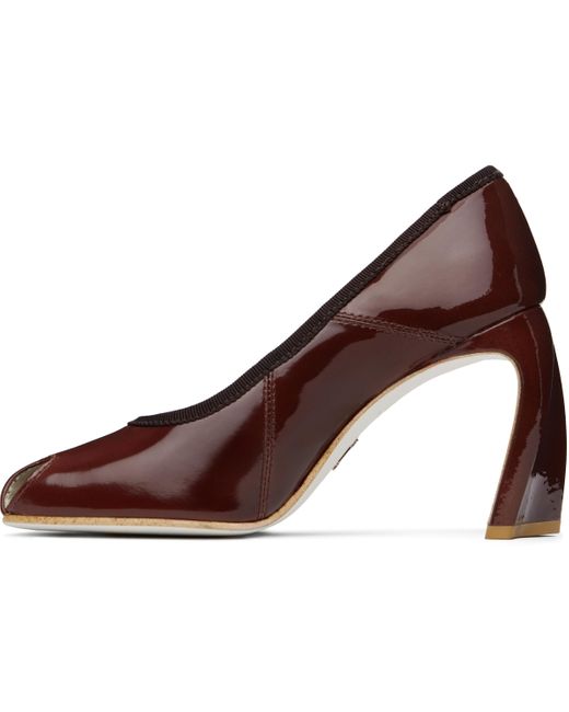 Tory Burch Brown Peep Toe Heels
