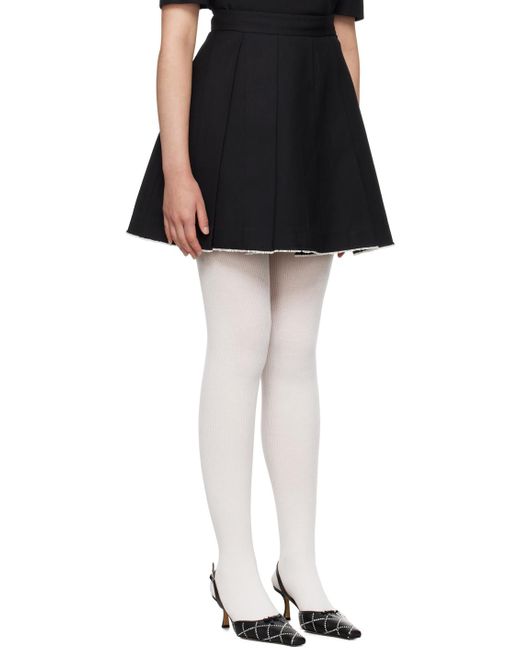 ShuShu/Tong Black Pleated Miniskirt