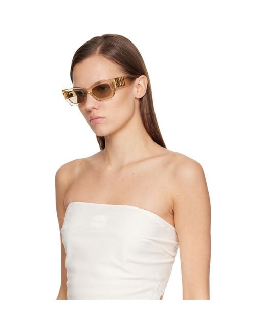 Miu Miu Black Miu Glimpse Sunglasses