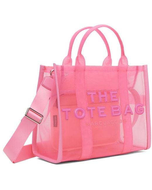 Marc Jacobs Pink 'the Mesh Medium' Tote