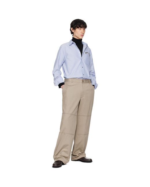 Moncler Multicolor Cotton Gabardine Trousers for men