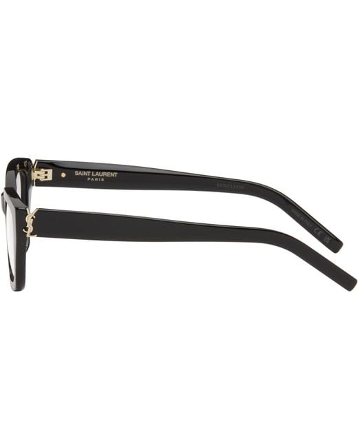 Saint Laurent Black Sl M153 Medium Monogram Hinge Glasses