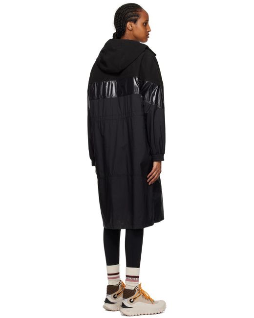Moncler Black Elorn Coat for men