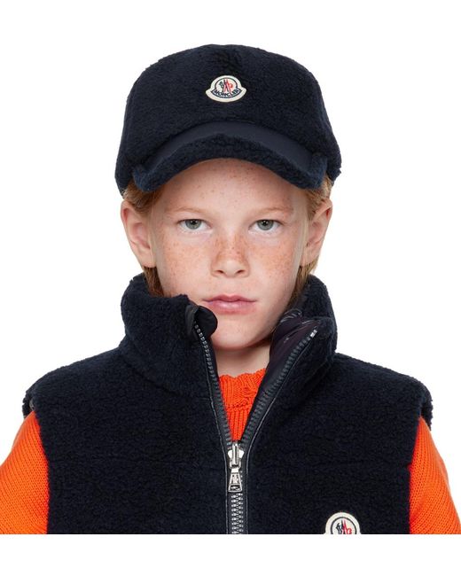 Moncler キッズ｜ブルー ベースボールキャップ Blue