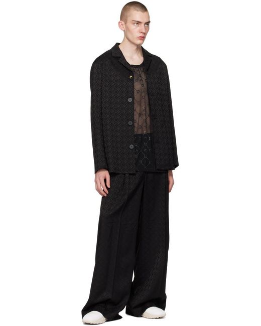 Blouson noir à motif moon et à carreaux - line MARINE SERRE pour homme en coloris Black