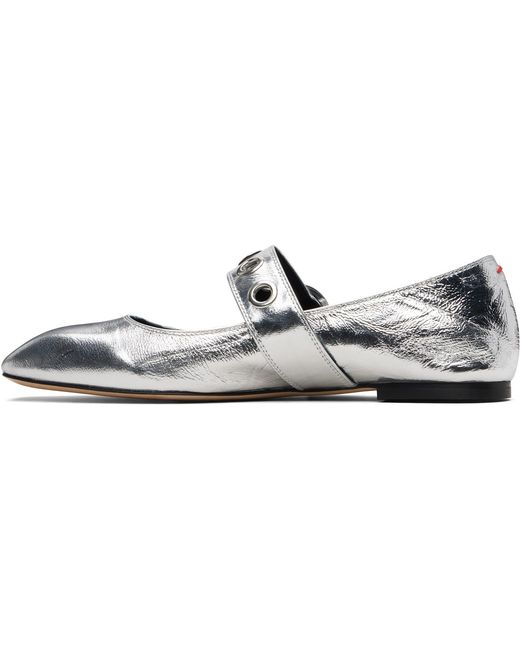 Aeyde Black Uma Eyelet Ballerina Flats