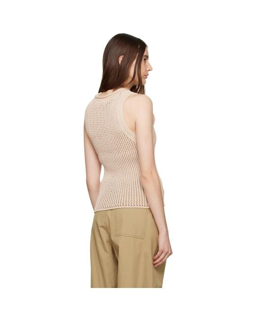 Dion Lee Off-white Grid Tank Top