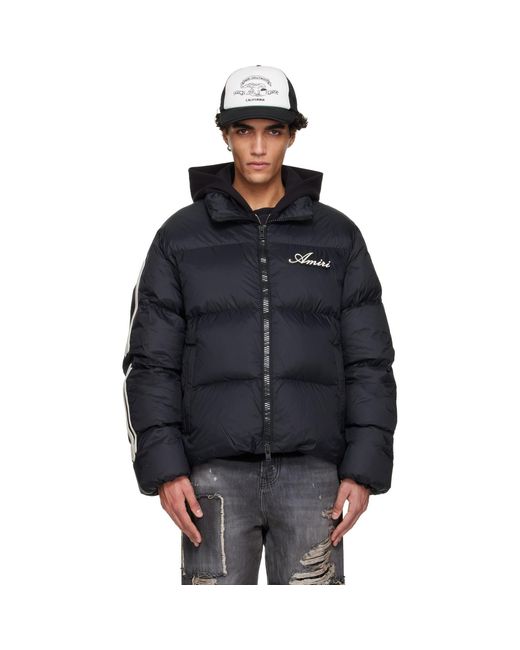 Amiri Blue Bones Down Jacket for men
