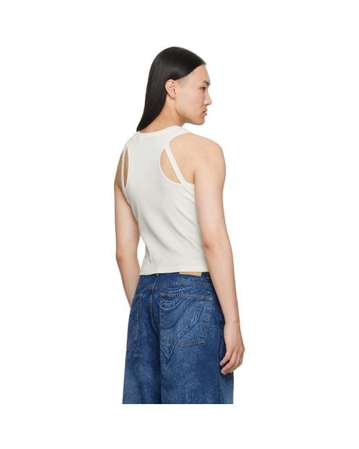 CAMPERLAB Blue Ribbed Tank Top for men