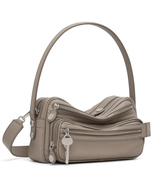 Acne Gray Taupe Camero Party Shoulder Bag