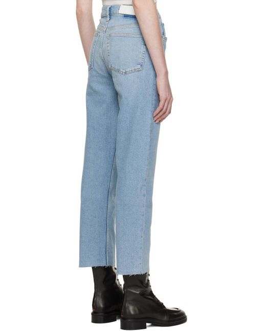 Re/done Blue 70s Stove Pipe Jeans