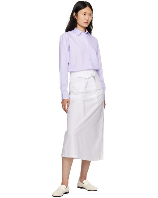 Totême  Toteme White Tie-waist Maxi Skirt