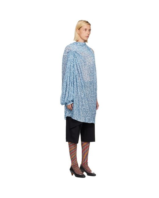 Kiko Kostadinov Blue Caspian Minidress