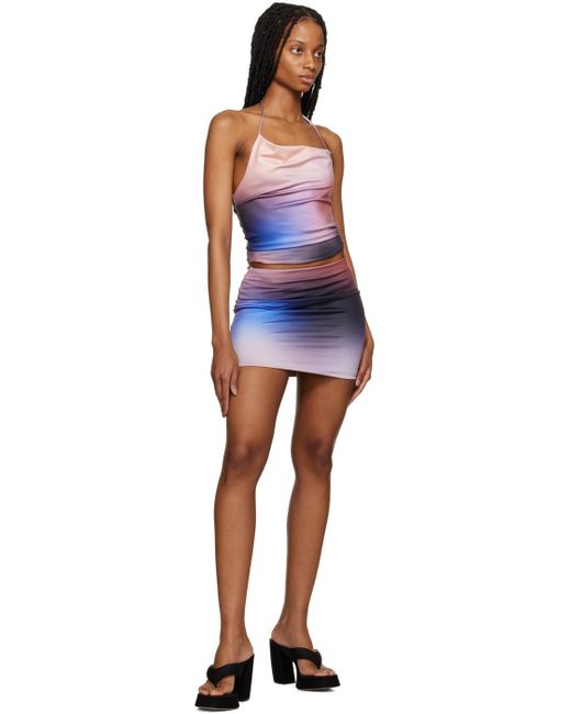 Third Form Blue Map Miniskirt