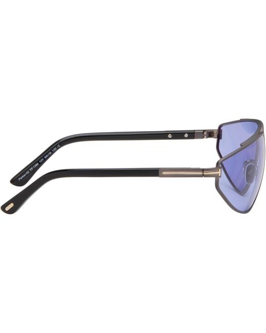 Tom Ford Blue Gunmetal Parker Sunglasses for men
