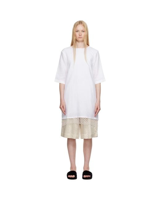 Maria McManus Black T-Shirt Cocoon Macrame Minidress