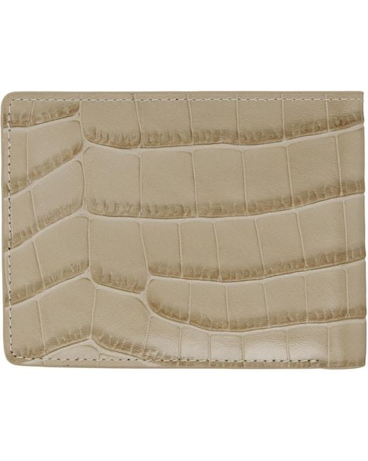 Dime Natural Croc Bifold Wallet for men