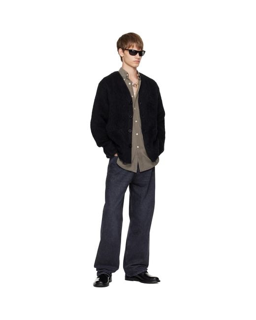 Our Legacy Black Wool Cardigan for men
