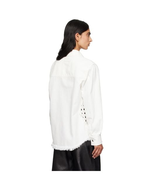 Ferragamo White Blouson Denim Jacket