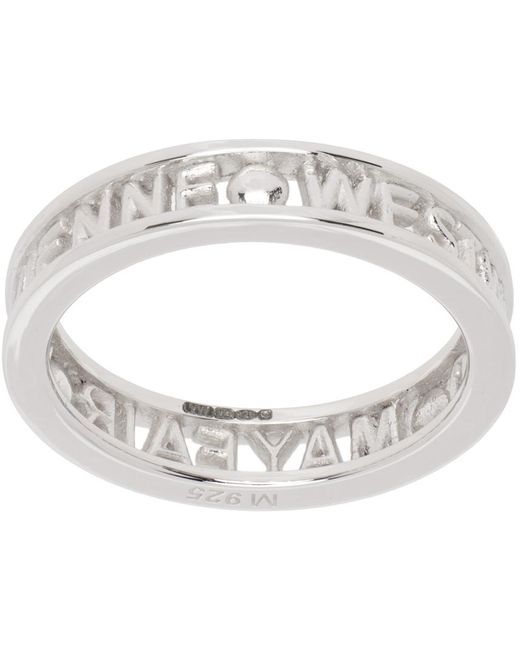 Vivienne Westwood Metallic Silver Westminster Ring for men