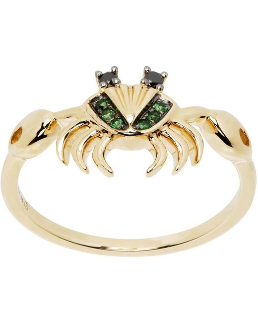 Yvonne Léon Metallic Mini Crabe Ring