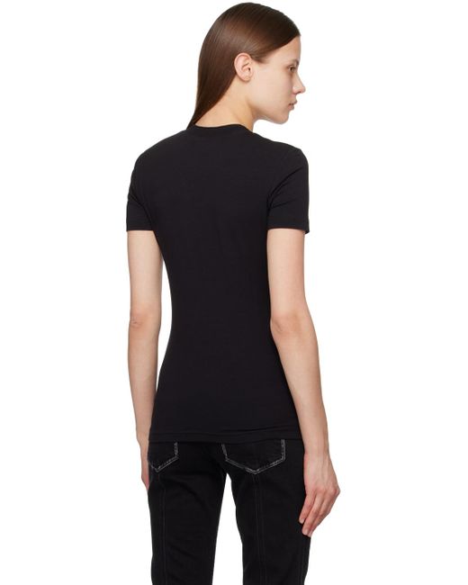 Versace Black Crystal-cut T-shirt