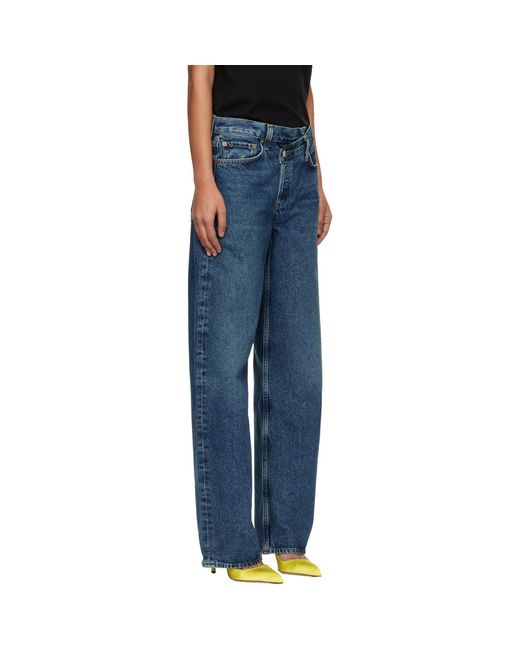 Agolde Blue Arc Criss Cross Jeans