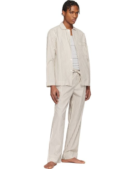 Tekla Natural Off- Poplin Pyjama Pants for men