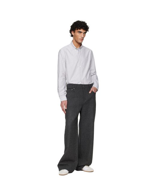 A.P.C. White Khaki Greg Shirt for men