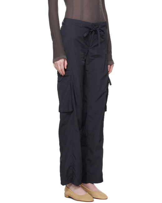 Pantalon cargo sese bleu marine Paloma Wool en coloris Black