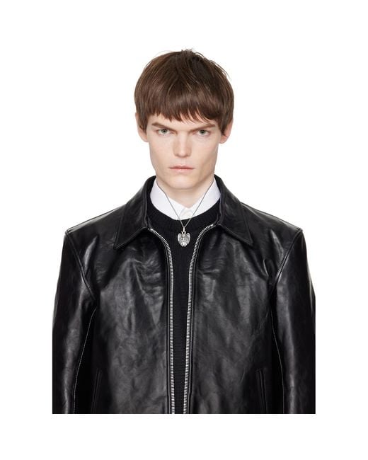 Yohji Yamamoto Metallic Gargoyle Pendant Necklace for men