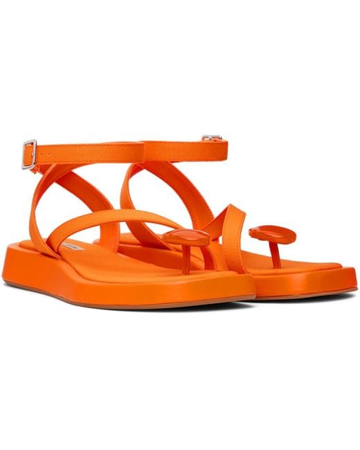 Gia Borghini Black Giaborghini Orange Gia/rhw Rosie 18 Sandals