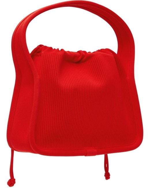 Alexander Wang Red Ryan Small Rib Knit Bag