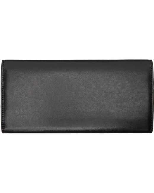 Totême Black T-Lock Leather Wallet