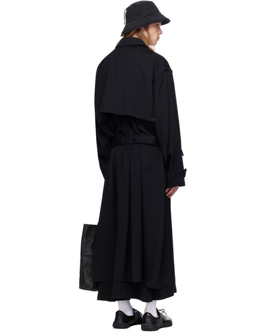 メンズ Y-3 ブラック ツイル コート Black