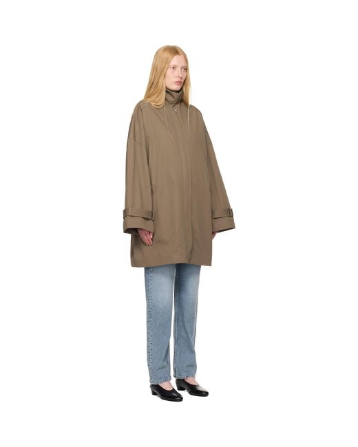 Totême  Blue Taupe Oversized Trench Coat