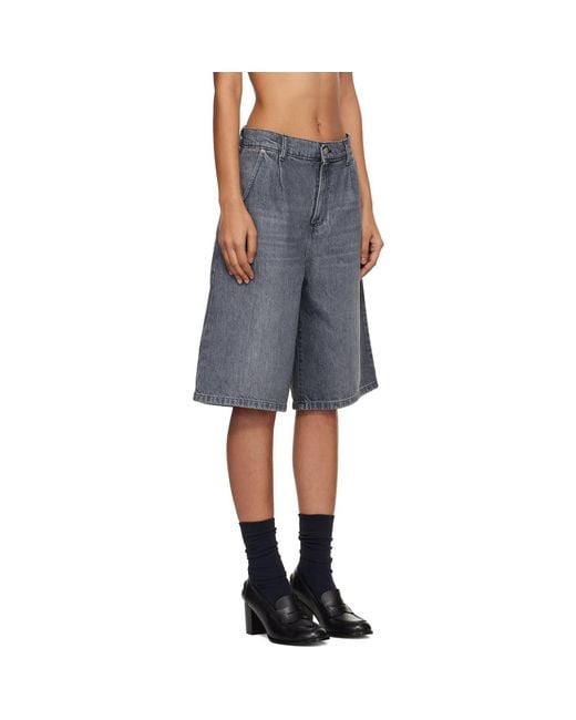 mfpen Black Rivet Denim Shorts