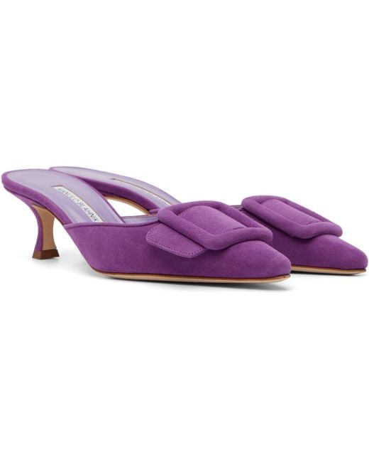 Manolo Blahnik Purple Maysale Heels