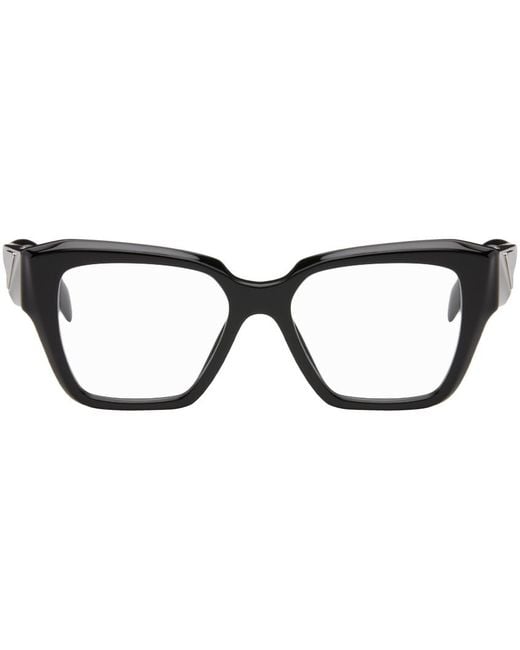 Prada Black Pr 09zv Square-frame Acetate Optical Glasses