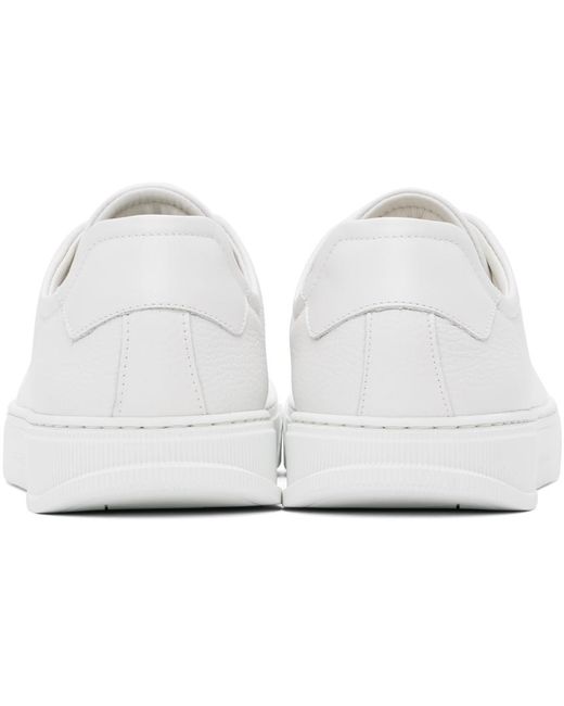 Ferragamo Black White Low Cut Sneakers for men