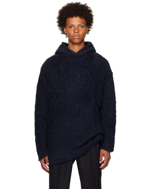 Gauchère Blue Pinched Hoodie for men